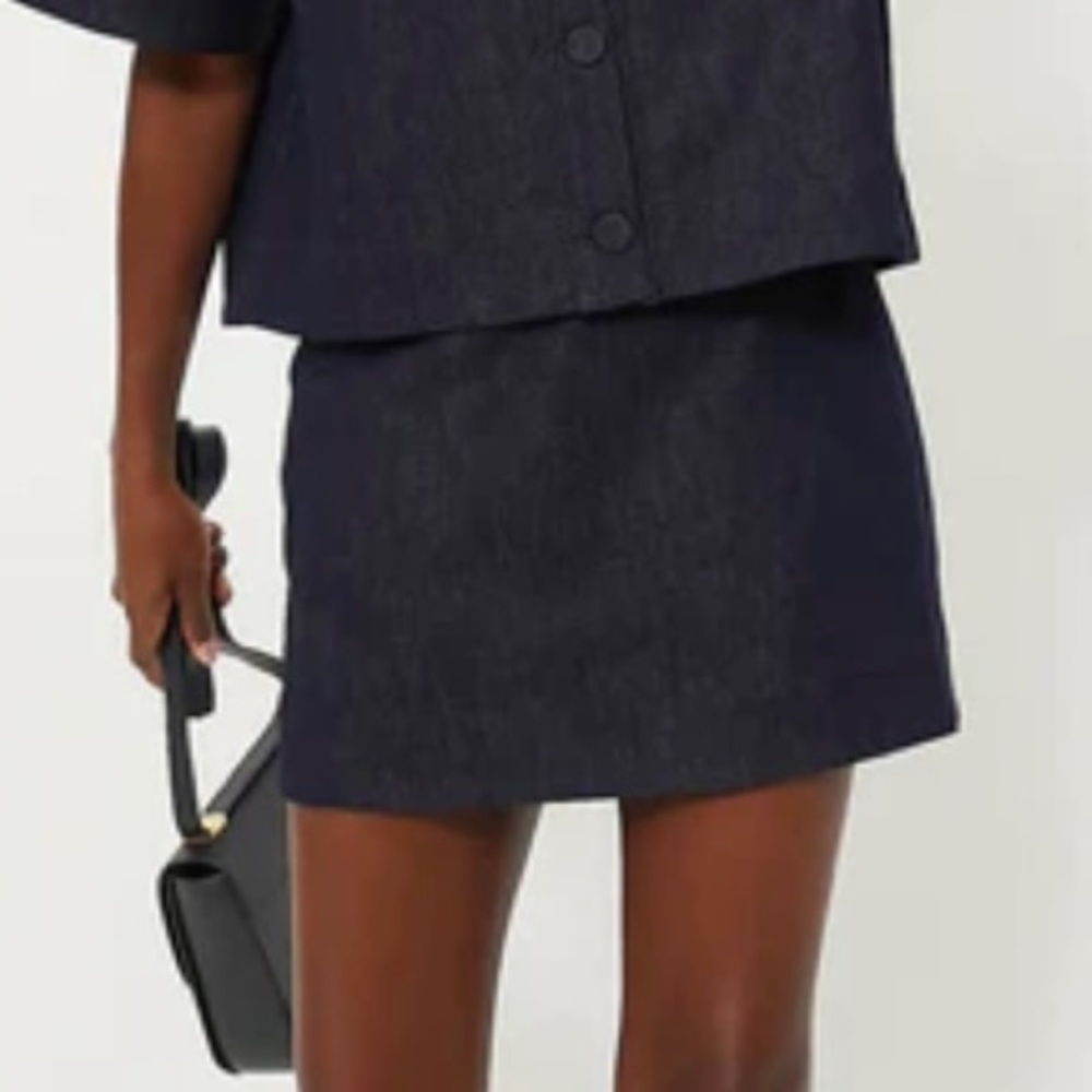 NEW Tuckernuck Denim Taryn Mini Skirt Women’s XXL Navy Blue Casual Summer Spring